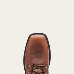 RigTek 8" Wide Square Toe Composite Toe Work Boot Men - OILED BROWN