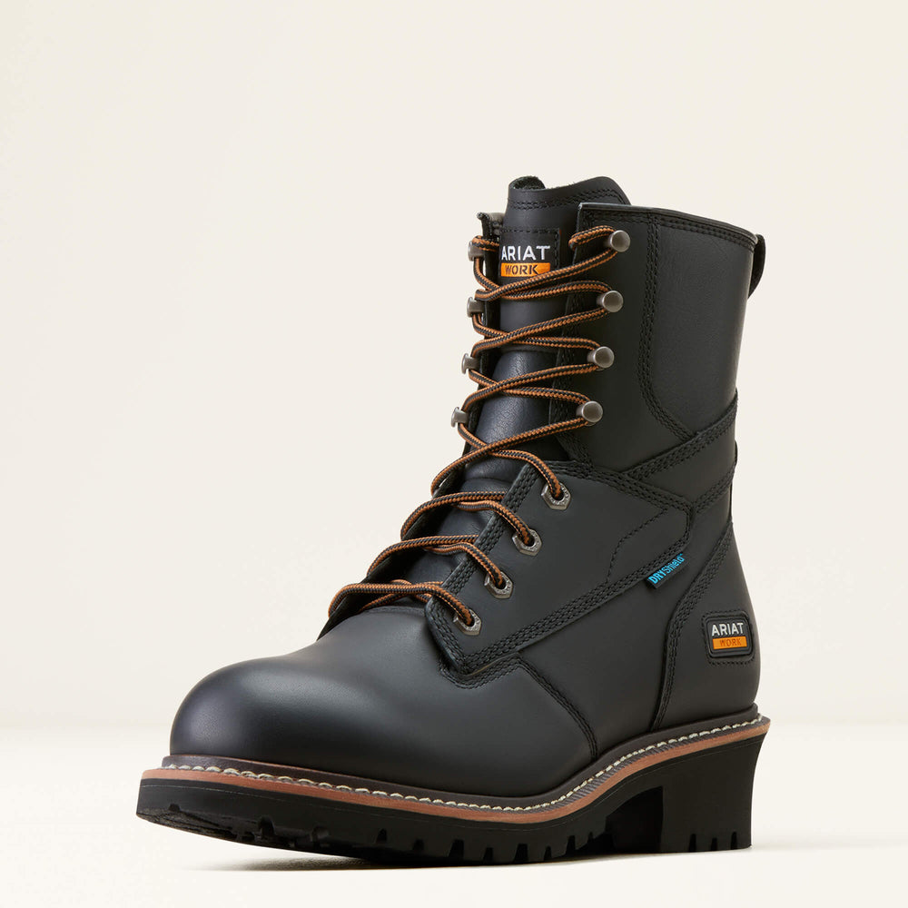 Logger Shock Shield Waterproof Work Boot Men - BLACK