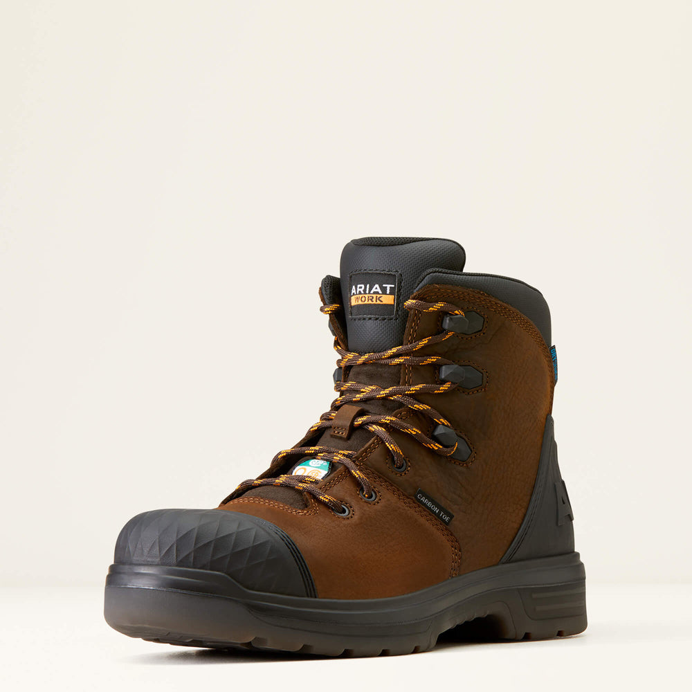 Turbo Outlaw 6" CSA Waterproof Carbon Toe Work Boot Men - RICH BROWN