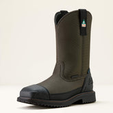 RigTEK Wildcat Pull-On CSA Waterproof Wide Square Toe Composite Toe Work Boot Men - FORGED IRON