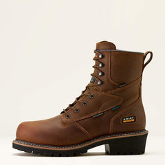 Logger Shock Shield Waterproof Insulated Composite Toe Work Boot Men - COPPER BROWN