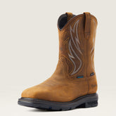 Sierra Shock Shield Waterproof Steel Toe Work Boot Men - DISTRESSED BROWN