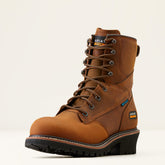 Logger Shock Shield Waterproof Work Boot Men - COPPER BROWN