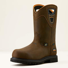 Longview Shock Shield MetGuard Waterproof Composite Toe Work Boot Men - OILY DISTRESSED BROWN