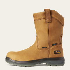 Turbo Pull-On Waterproof Carbon Toe Work Boot Men - AGED BARK