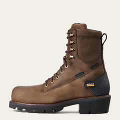 Powerline 8" Waterproof Composite Toe Work Boot Men - OILY DISTRESSED BROWN