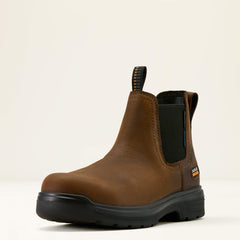 Turbo Chelsea CSA Waterproof Carbon Toe Work Boot Men - RICH BROWN