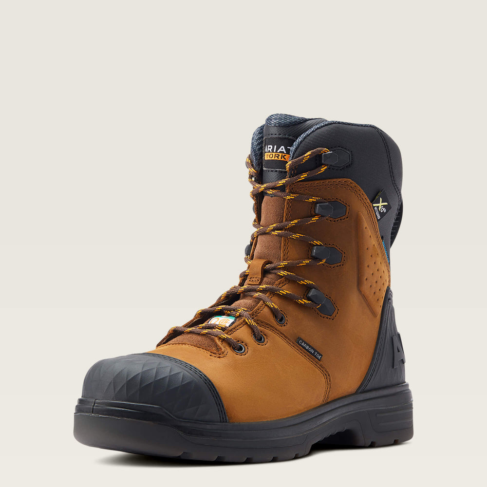Turbo Outlaw 8" CSA MetGuard Waterproof Carbon Toe Work Boot Men - BARLEY BROWN