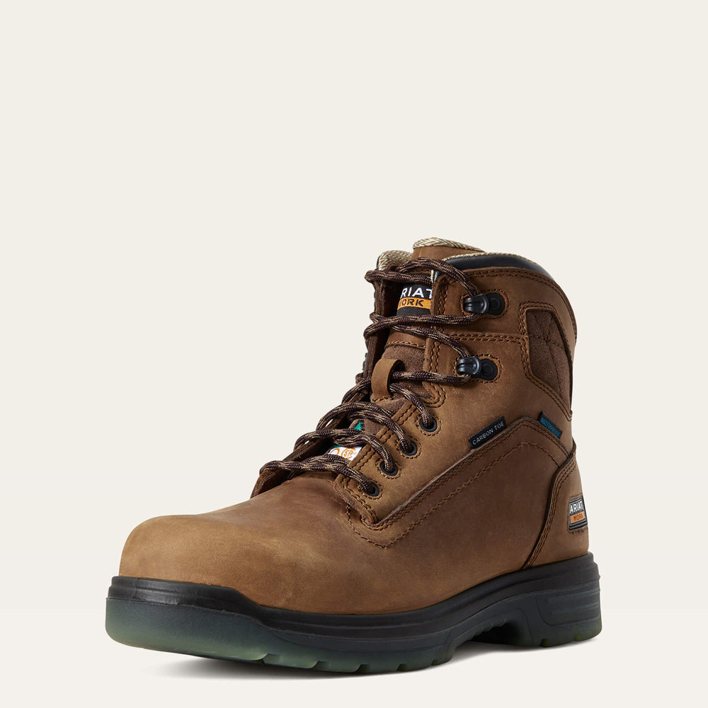 Turbo 6" H2O CSA Carbon Toe Work Boot Men - AGED BARK