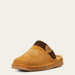 Silversmith Square Toe Slipper Men - CHESTNUT