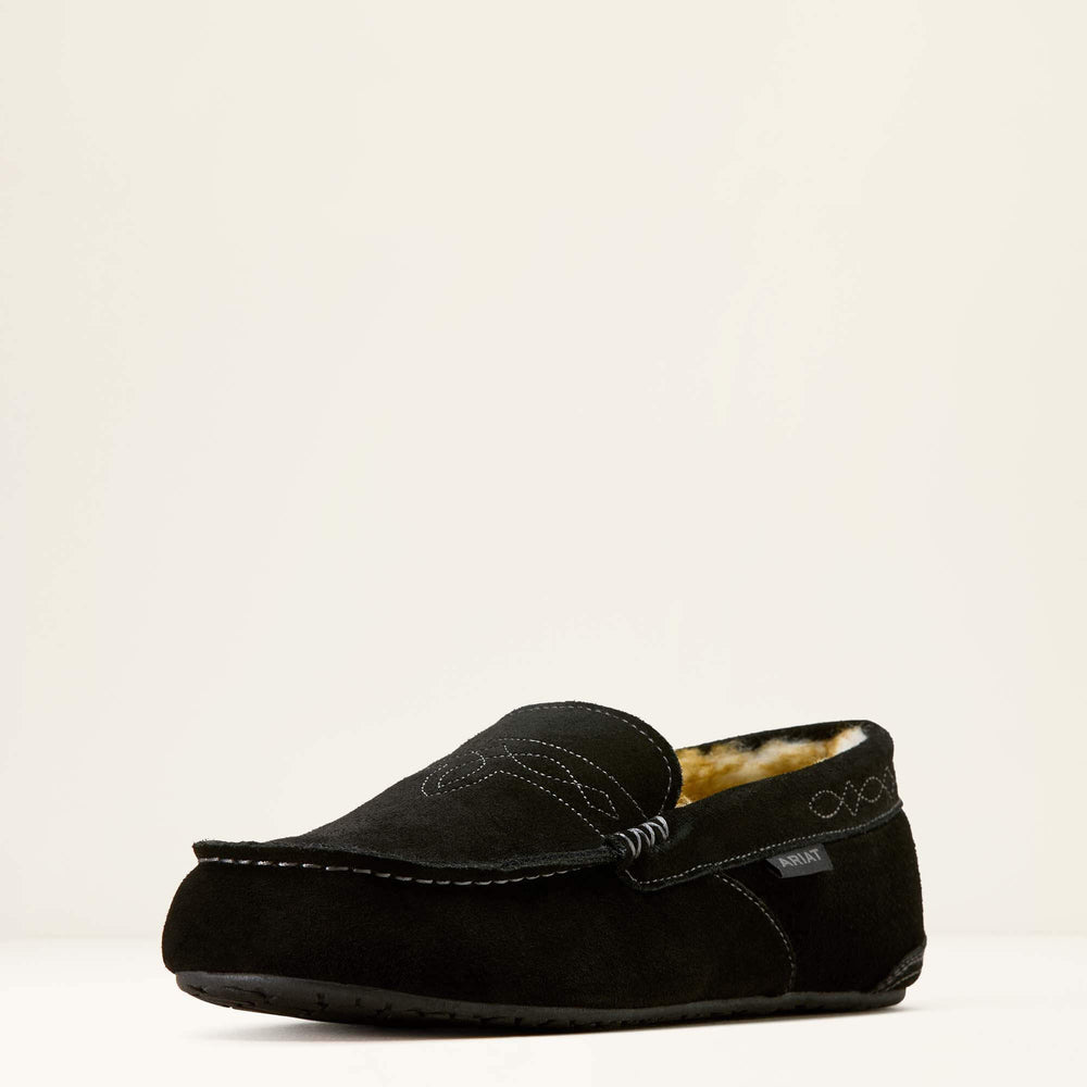 Clayton Moccasin Slipper Men - BLACK