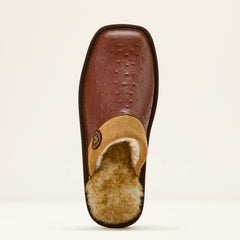 Silversmith Square Toe Exotic Slipper Men - BURGUNDY/CORDOVAN