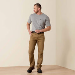 Rebar M4 Relaxed DuraStretch Washed Twill Dungaree Boot Cut Pant Men - FIELD KHAKI