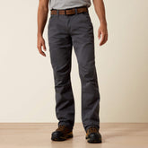 Rebar M4 Relaxed DuraStretch Washed Twill Dungaree Boot Cut Pant Men - REBAR GREY