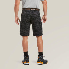Rebar DuraStretch Made Tough Cargo 11" Short Men - BLACK DIGI CAMO