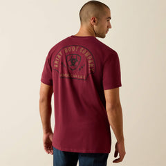 Ariat Shell Game Classic Fit T-Shirt Men - MAROON BANNER