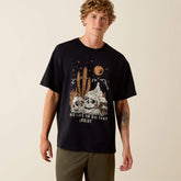 Wild Life Boxy T-Shirt Men - WASHED BLACK