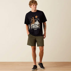 Wild Life Boxy T-Shirt Men - WASHED BLACK