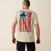 Ariat Split Freedom Painted Classic Fit T-Shirt Men - NATURAL