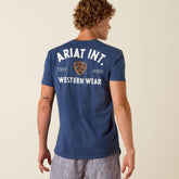 Ariat Outline Shop T-Shirt Men - NAVY HEATHER