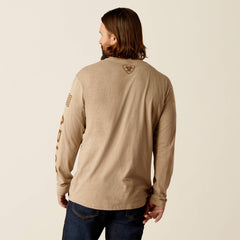 Ariat Elevated V2 T-Shirt Men - OATMEAL HEATHER