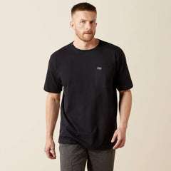 Rebar Cotton Strong Standard Pocket T-Shirt Men - BLACK