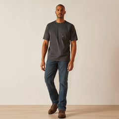 Rebar Workman Born For This T-Shirt Men - CHARCOAL/MEXICO