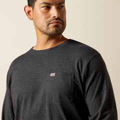 Rebar Cotton Strong Standard Pocket T-Shirt Men - CHARCOAL HEATHER