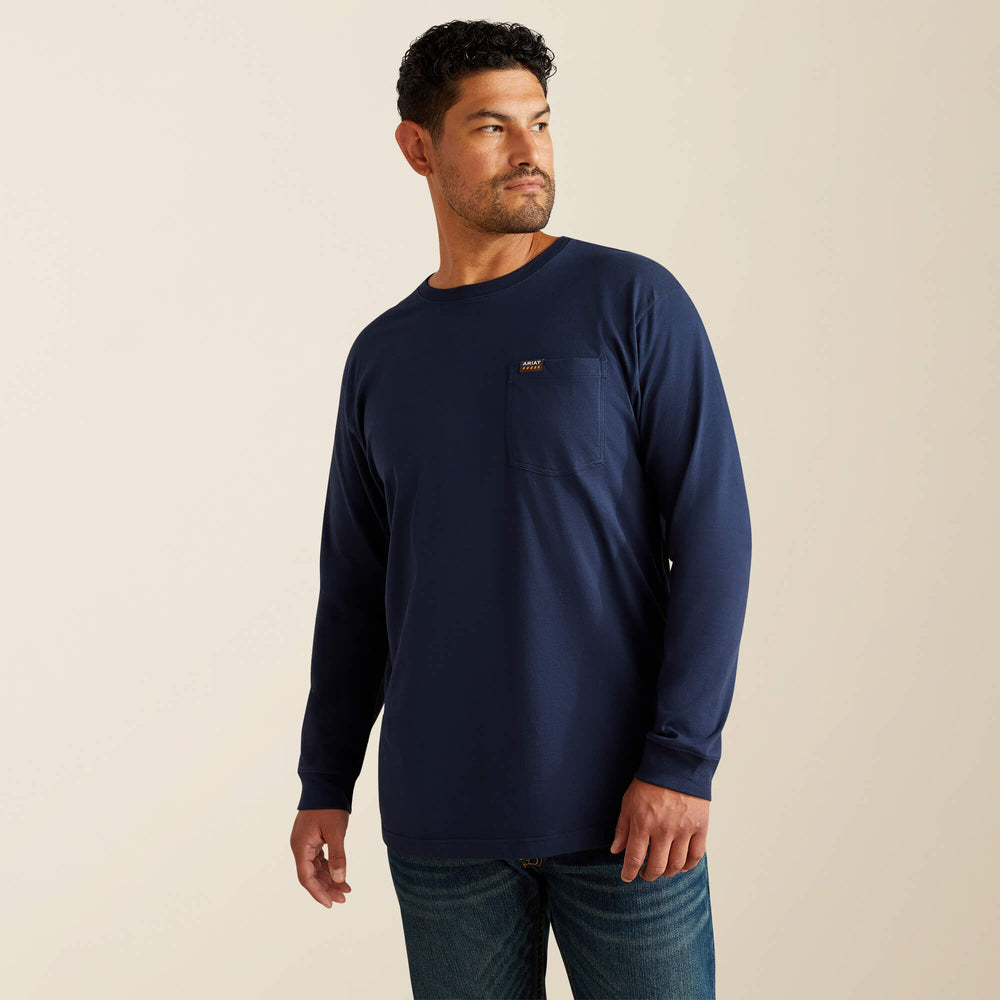 Rebar Cotton Strong Standard Pocket T-Shirt Men - NAVY