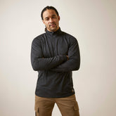 Rebar Gridwork Baselayer 1/4 Zip T-Shirt Men - BLACK
