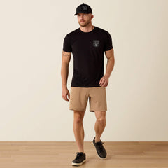 Ariat Stripe Patriotic Badge T-Shirt Men - BLACK