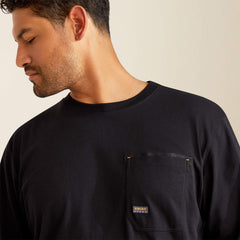 Rebar Workman Logo T-Shirt Men - BLACK/ALLOY