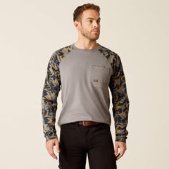 Rebar Workman Baseball T-Shirt Men - CHARCOAL GREY CAMO