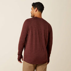 Rebar Gridwork Crewneck T-Shirt Men - BITTER CHOCOLATE