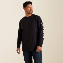 Rebar Workman Bolt Skull T-Shirt Men - BLACK