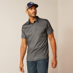 Rebar Foreman Polo Men - CHARCOAL HEATHER
