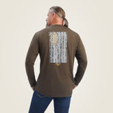 Rebar Workman Reflective Flag Graphic T-Shirt Men - WREN