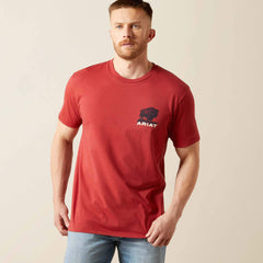Ariat Buffalo Flag T-Shirt Men - BRICK RED