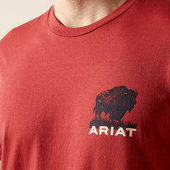 Ariat Buffalo Flag T-Shirt Men - BRICK RED