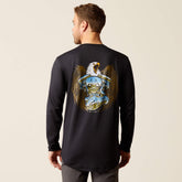 Rebar Workman Chrome Moto Eagle T-Shirt Men - BLACK