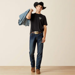 Ariat Stitched Skull T-Shirt Men - BLACK