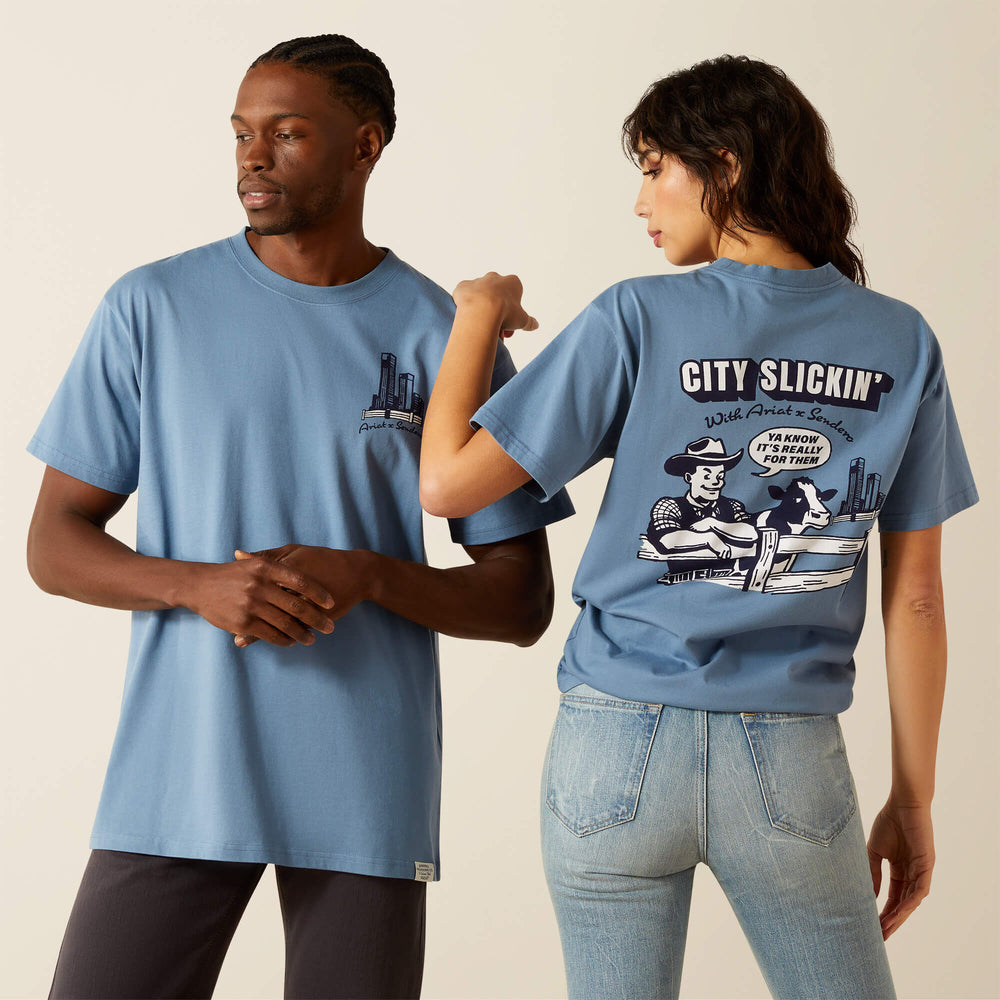 Sendero Country Fences T-Shirt Men - COPEN BLUE
