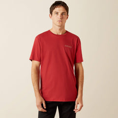 Ariat Patriot Buffalo Coin T-Shirt Men - BRICK RED