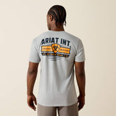 Ariat Banner Badge T-Shirt Men - GREY HEATHER