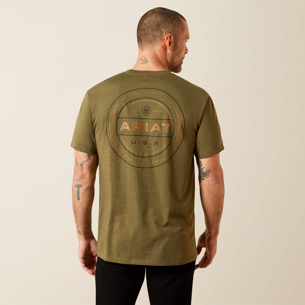 Ariat Ropers Seal T-Shirt Men - MILITARY HEATHER