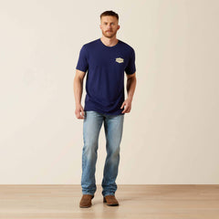 Ariat Mesa Motif Lockup T-Shirt Men - MEDIEVAL BLUE