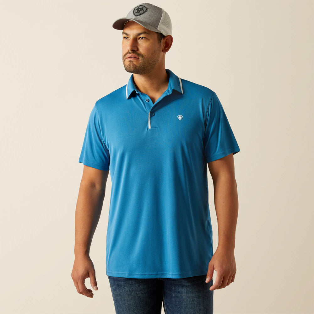 Welded TEK Fitted Short Sleeve Polo Men - BLUE SAPPHIRE