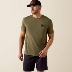 Ariat Outline Shop T-Shirt Men - MILITARY HEATHER