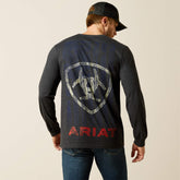 Ariat Stamped Freedom Classic Fit Long Sleeve T-Shirt Men - CHARCOAL HEATHER