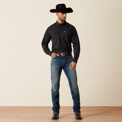Truth Fitted Snap Shirt Men - BLACK PAISLEY PRINT
